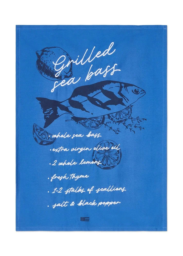 Lexington Grilled Sea Bass Org Cot Kitchen Towel