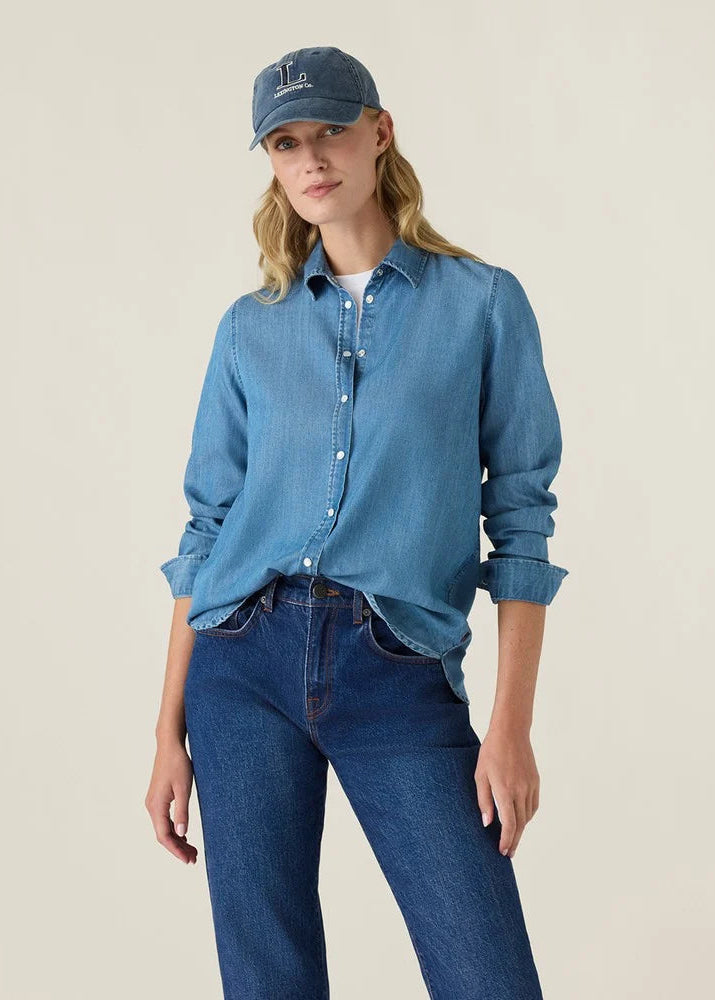 Lexington Cl Fit Lyocell Denim Shirt Blue Denim