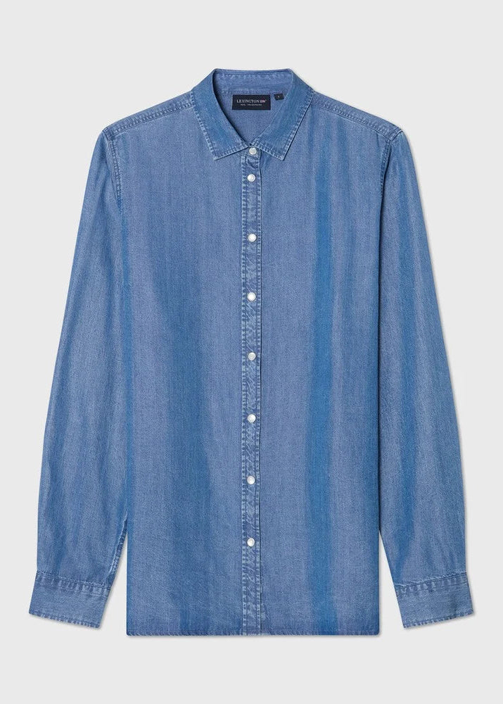 Lexington Cl Fit Lyocell Denim Shirt Blue Denim