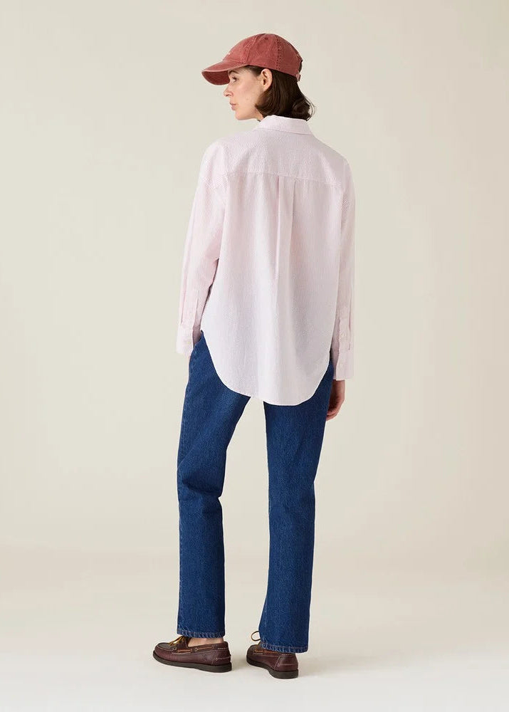 Lexington Casual SeerSucker Shirt Pink/White Strip