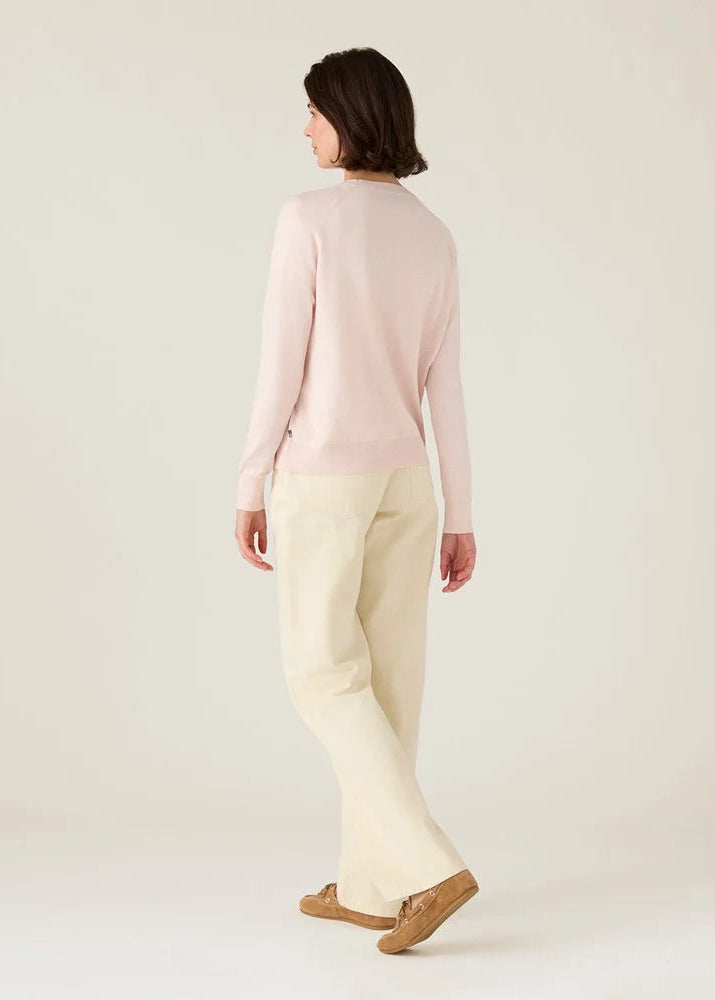 Lexington Cashmere Blend Ragian Sweater L Pink