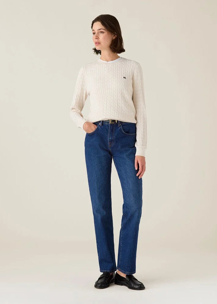 Lexington Org Cotton Cable Knitted SWTR OffWhite