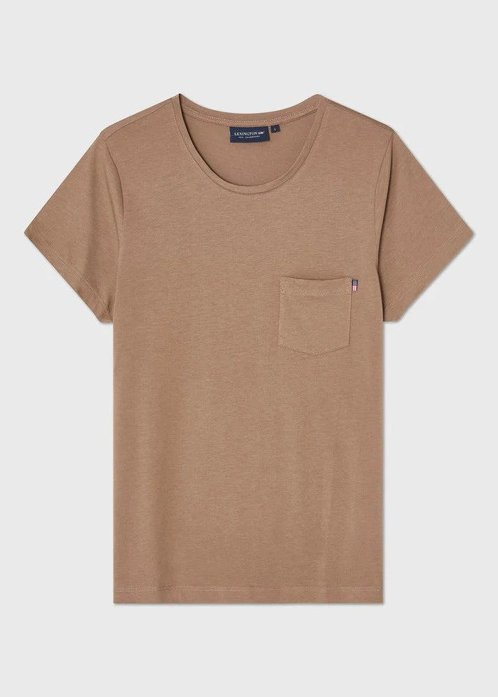 Lexington Cotton Modal  Blend Classic Tee Brown