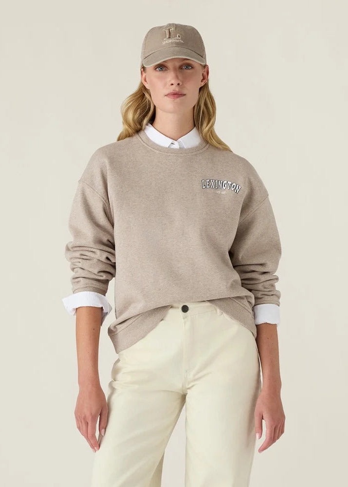 Lexington Logo Sweatshirt Light Brown Melange