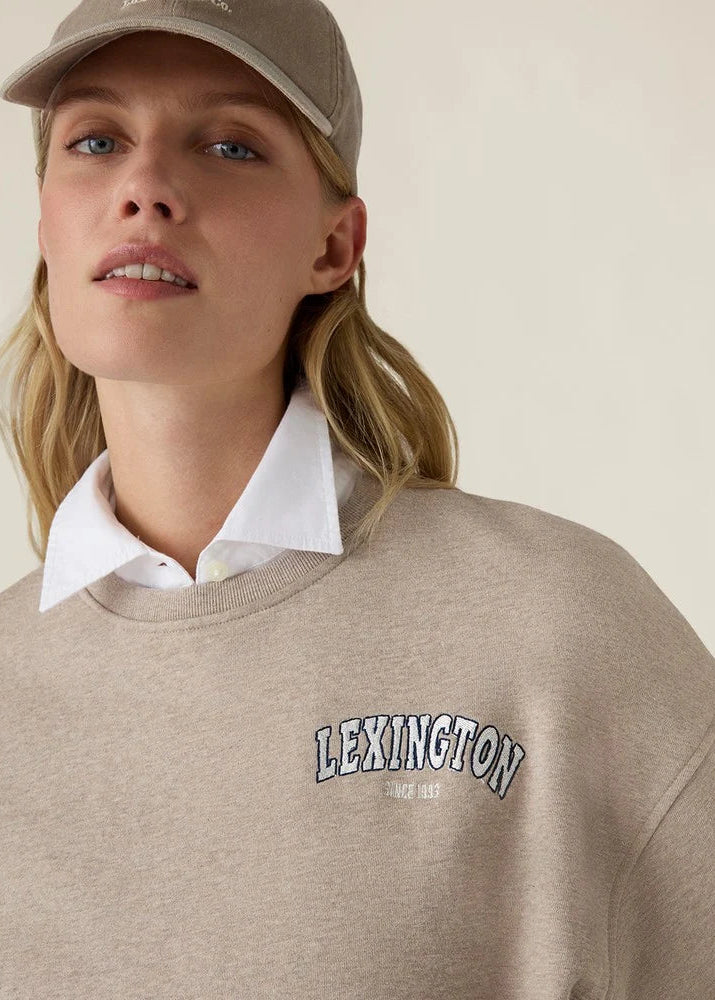 Lexington Logo Sweatshirt Light Brown Melange