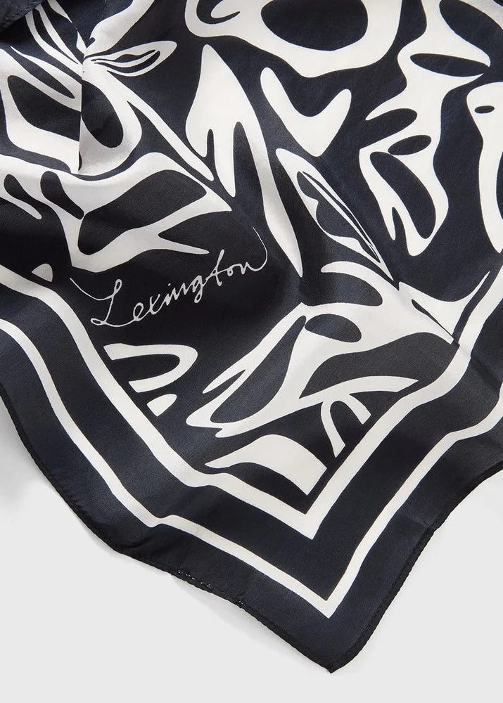 Lexington Printed Scarf Black/white Print