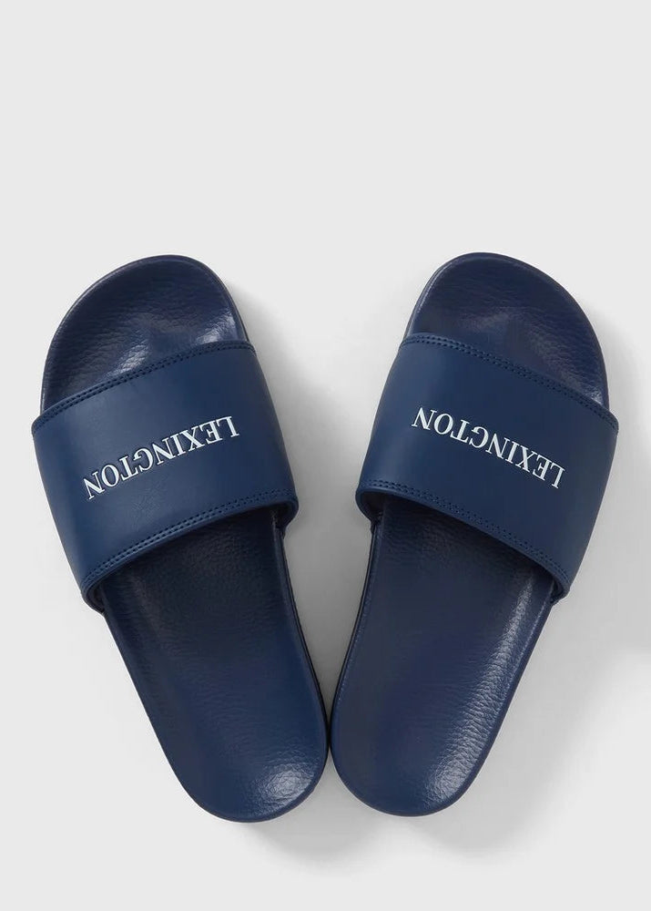 Lexington Logo Bath Slippers Navy