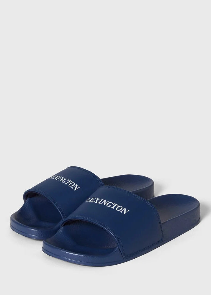 Lexington Logo Bath Slippers Navy