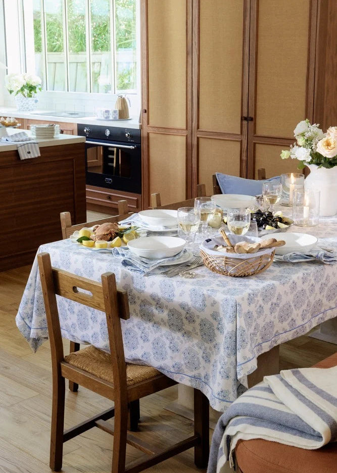 Lexington Floral Print Org Cotton Tablecloth 150x250 cm