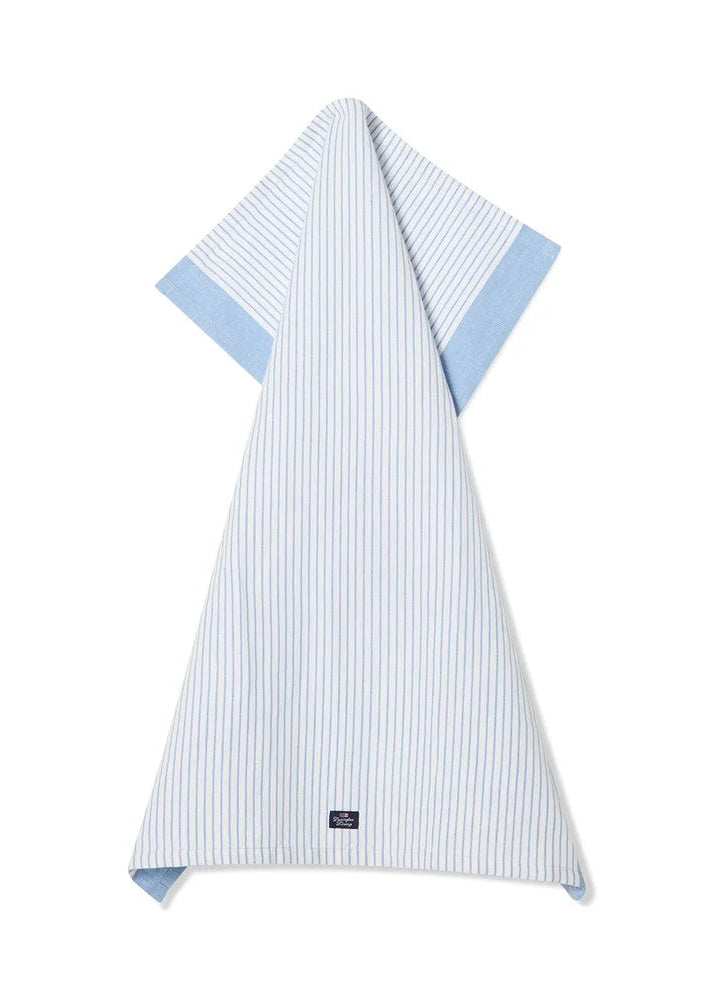 Lexington Striped Linen/Cotton Kitchen Towel BL/WH