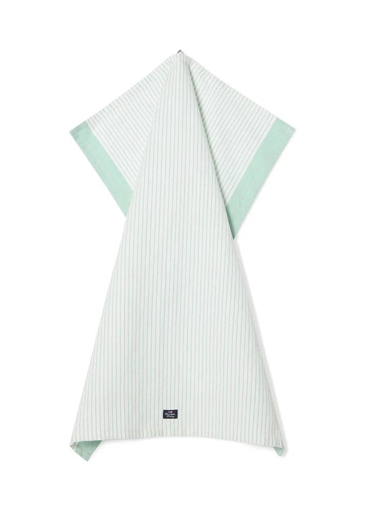 Lexington Striped Linen/Cotton Kitchen Towel GR/WH