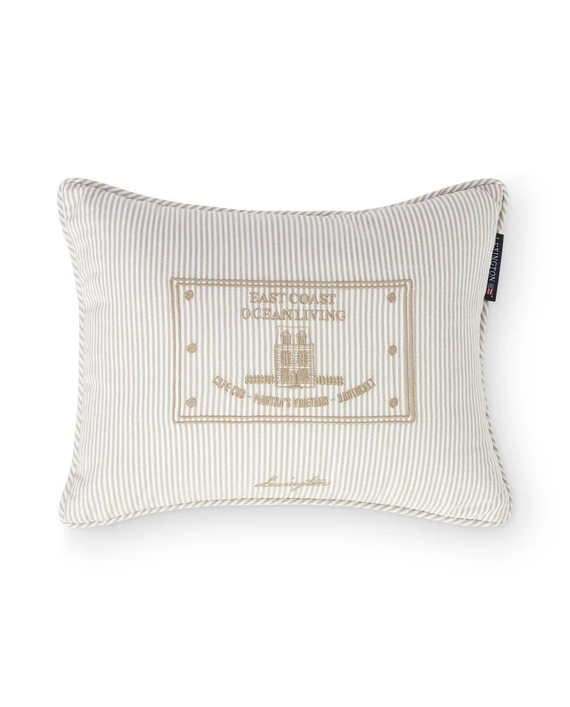 Lexington Striped org CottonPillow BE/WH 40*30