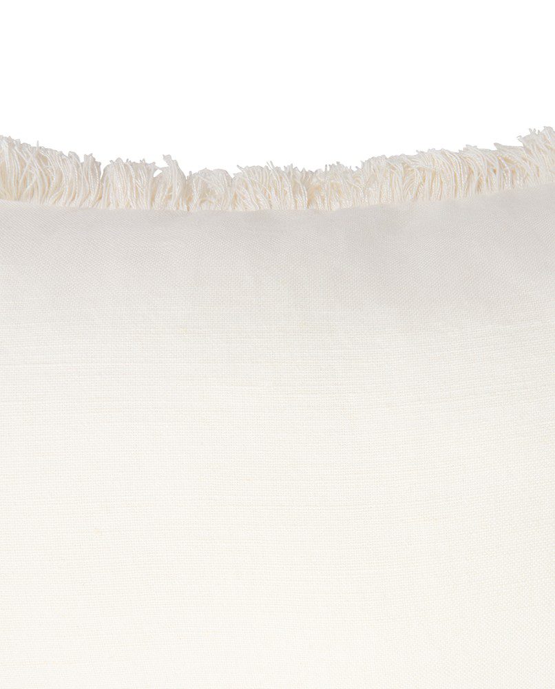 Lexington Linen/Cotton Fringe Pillow 30*50 WH