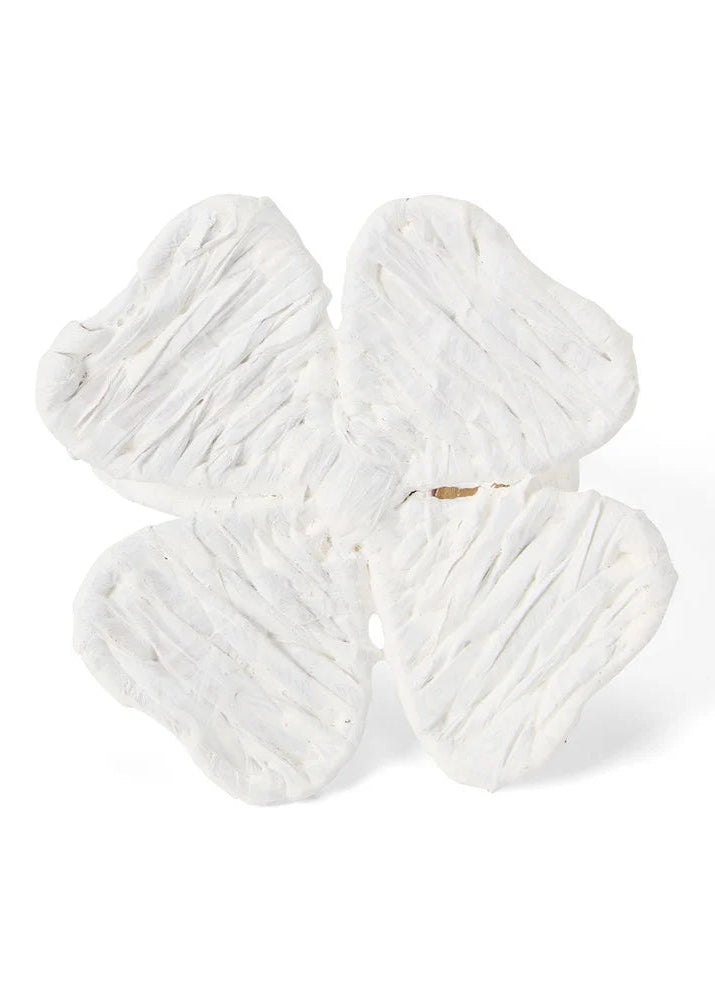 Lexington Raffia 4 Leaf Clover Napkin R6,5*6,5 WH