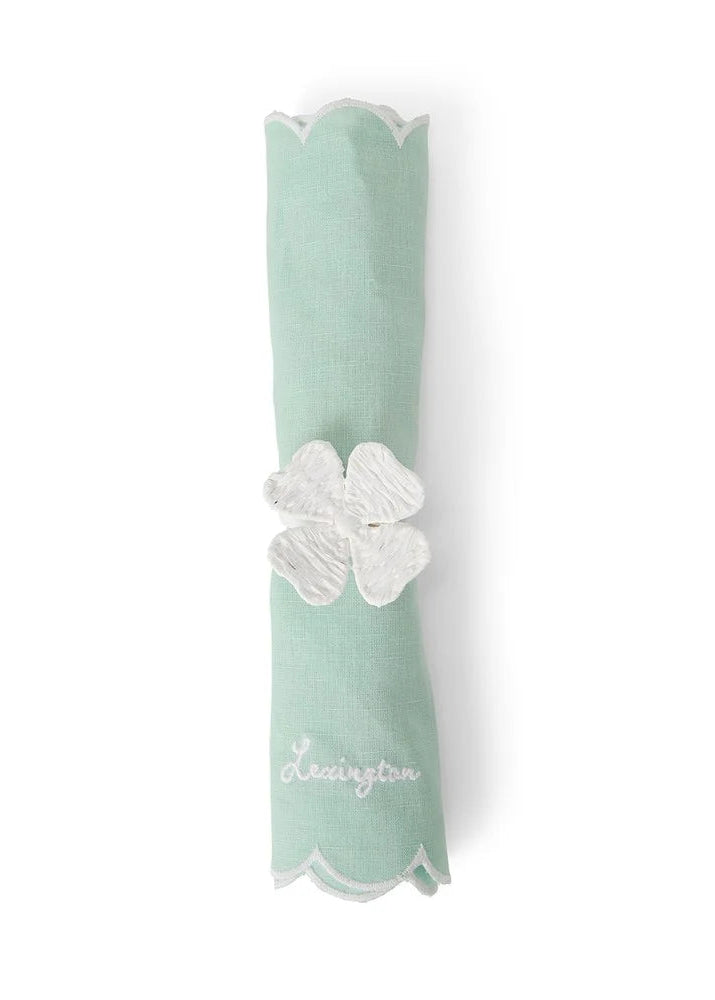 Lexington Raffia 4 Leaf Clover Napkin R6,5*6,5 WH