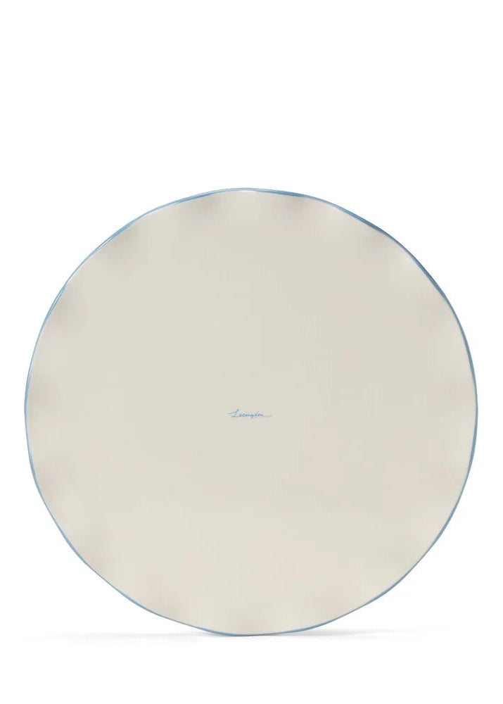 Lexington Stoneware Wavy Cake Stand BL/WH