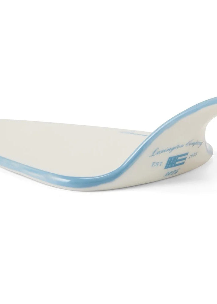 Lexington Stoneware Wavy Cake Server Bl/Wh