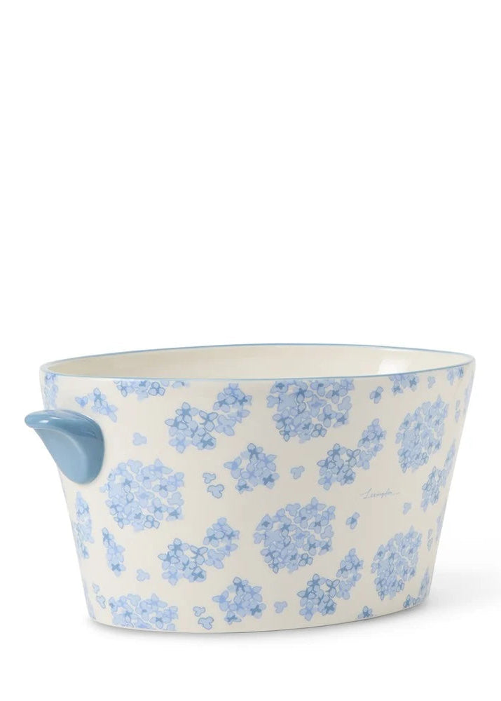 Lexington Stoneware Pot w Handles Bl/Wh