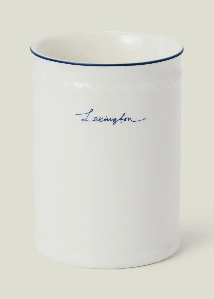 Lexington Porcelain Toothbrush Mug DK Navy/White