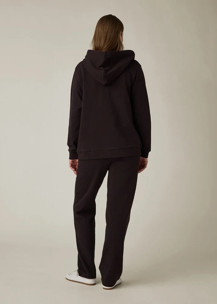 Lexington Logo Zip Hood Dark Brown