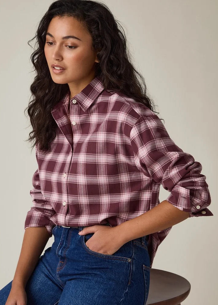 Lexington Casual Fit Check Flanell Shirt Pink/Red