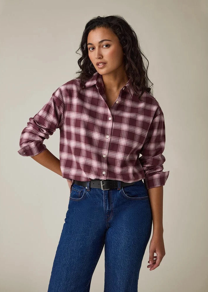 Lexington Casual Fit Check Flanell Shirt Pink/Red