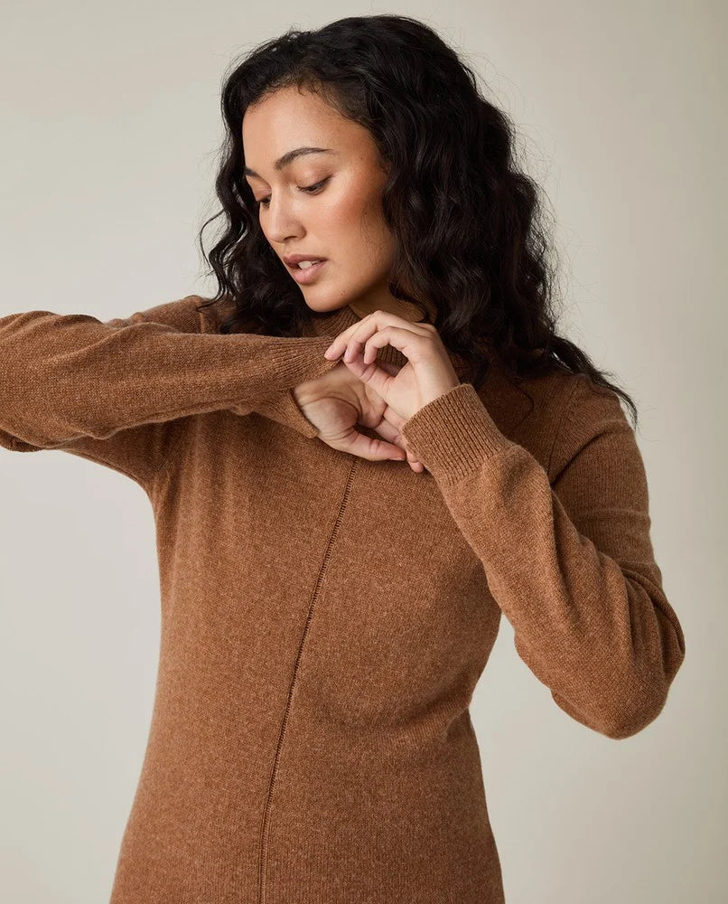 Lexington Straight Fit Knitted Long Camel