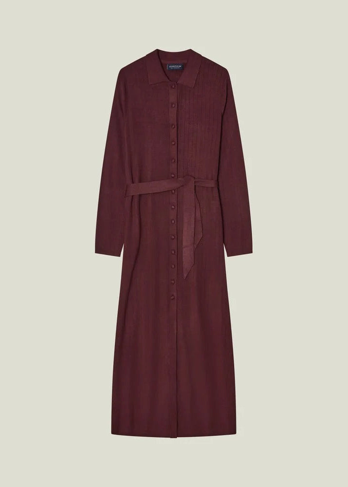 Lexington Polo Neck Dress Dark Burgundy