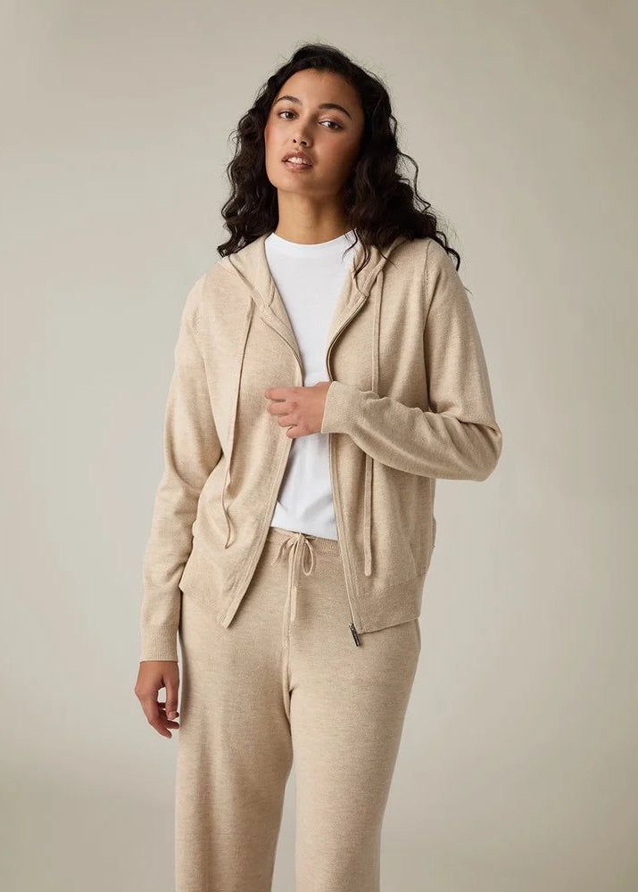 Lexington Knitted Hoodie Beige