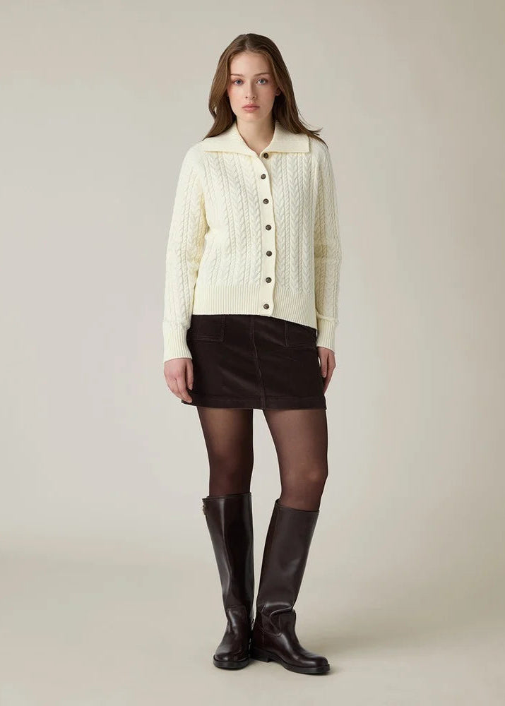 Lexington Cable Cardigan OffWhite