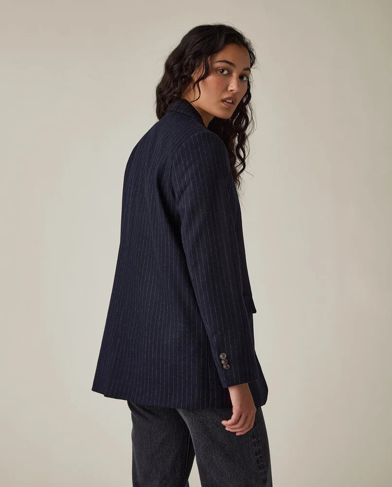 Lexington Straight Fit Blazer Dark Blue