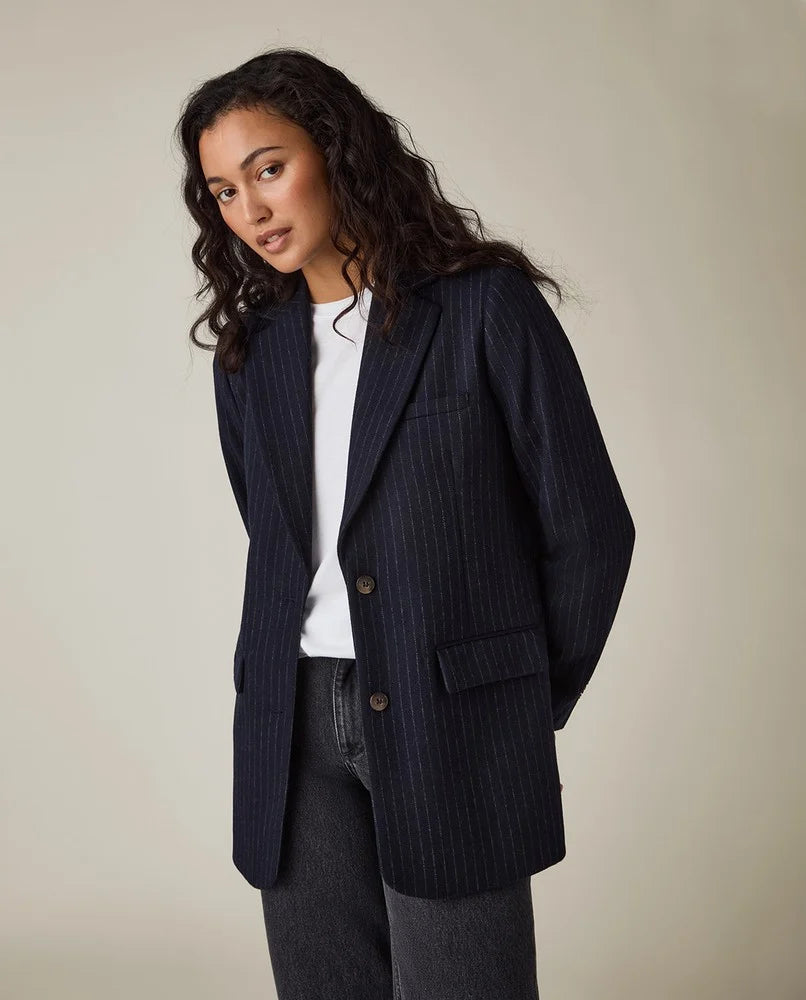 Lexington Straight Fit Blazer Dark Blue