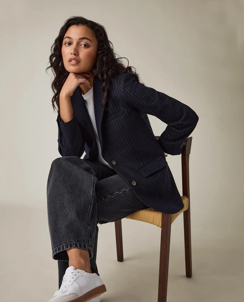 Lexington Straight Fit Blazer Dark Blue