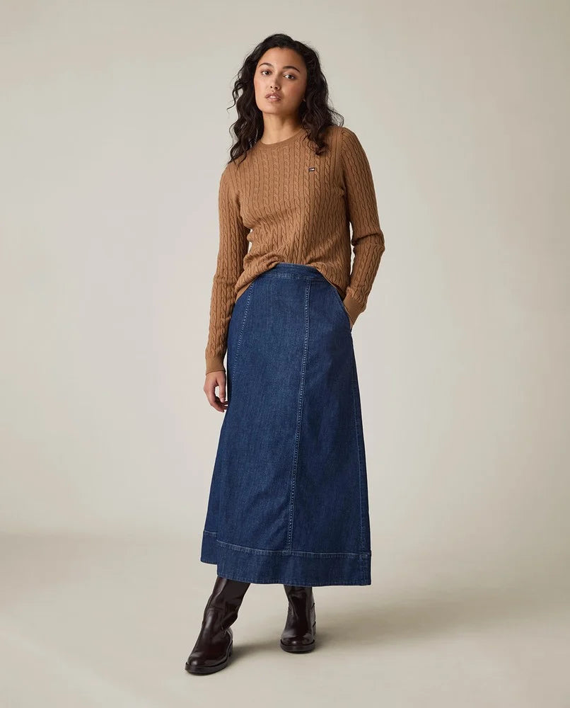 Lexington Mid Denim Skirt Indigo