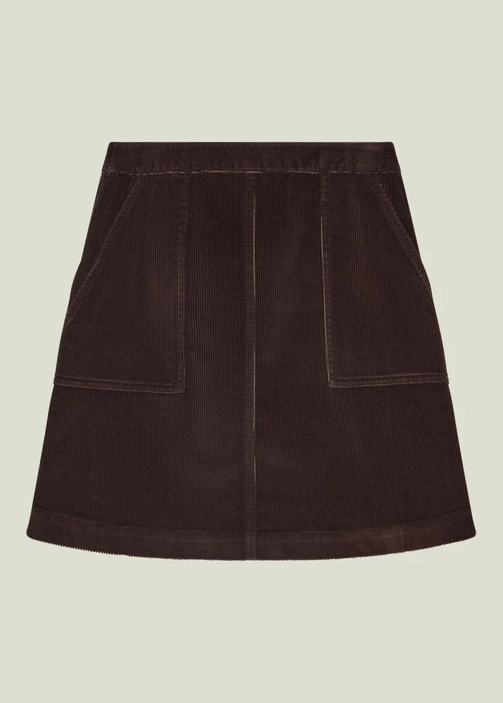 Lexington Short Corduroy Skirt Dark Brown