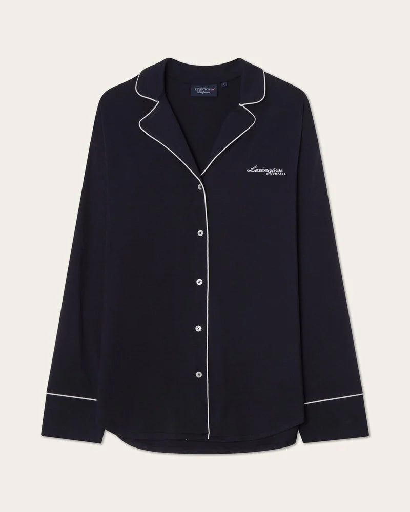 Lexington Jersey Pajama Set Dark Blue