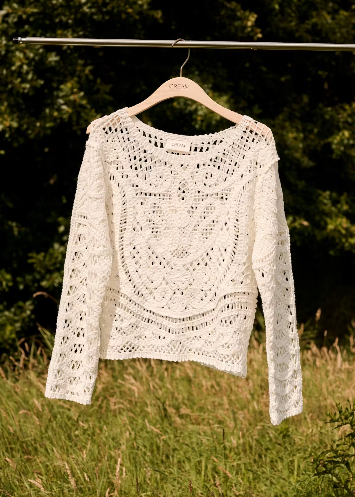 Cream CRElly Knit Pullover Snow White