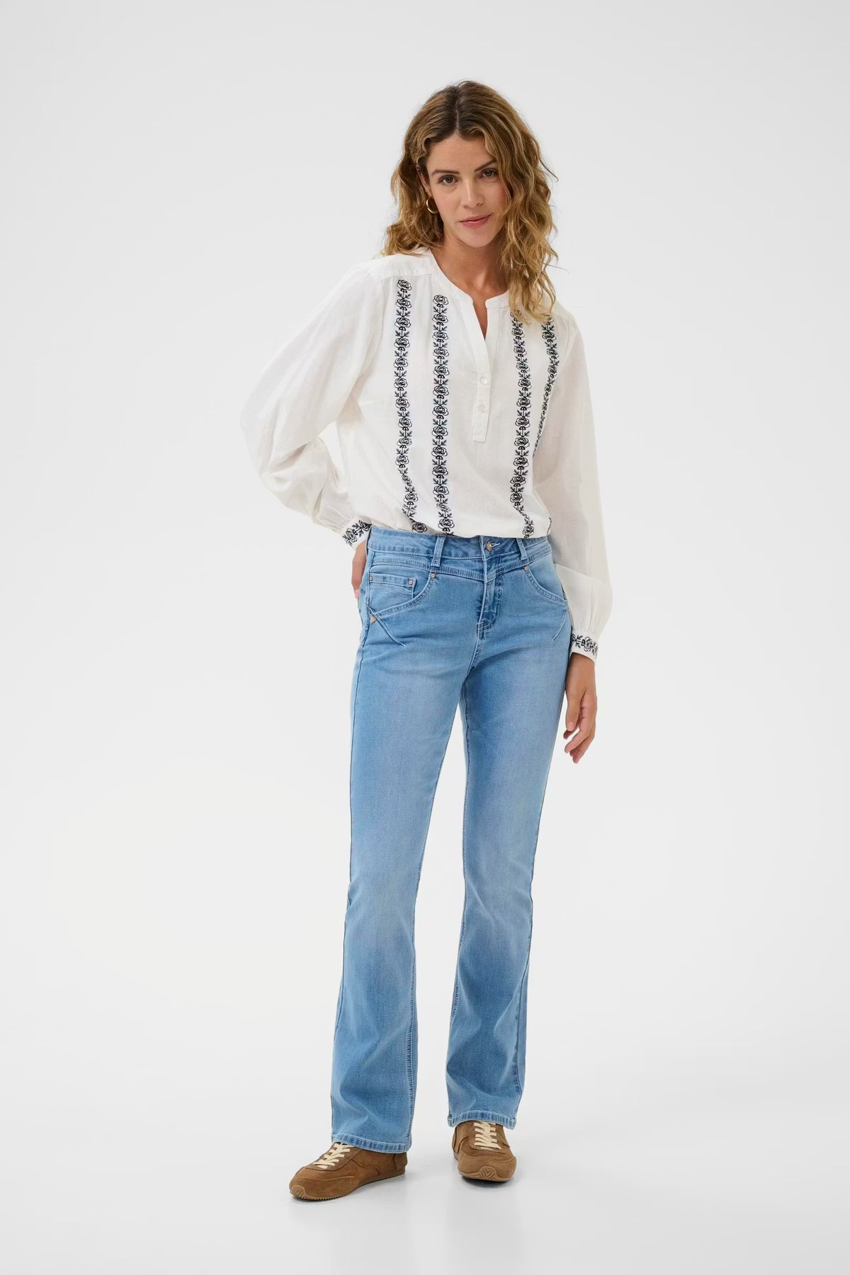Cream CR Amalie bootcut Jeans Shape Fit LH Blue