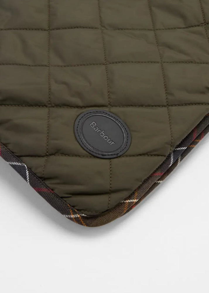 Barbour Dog Quilt Fleece Blanket Olive