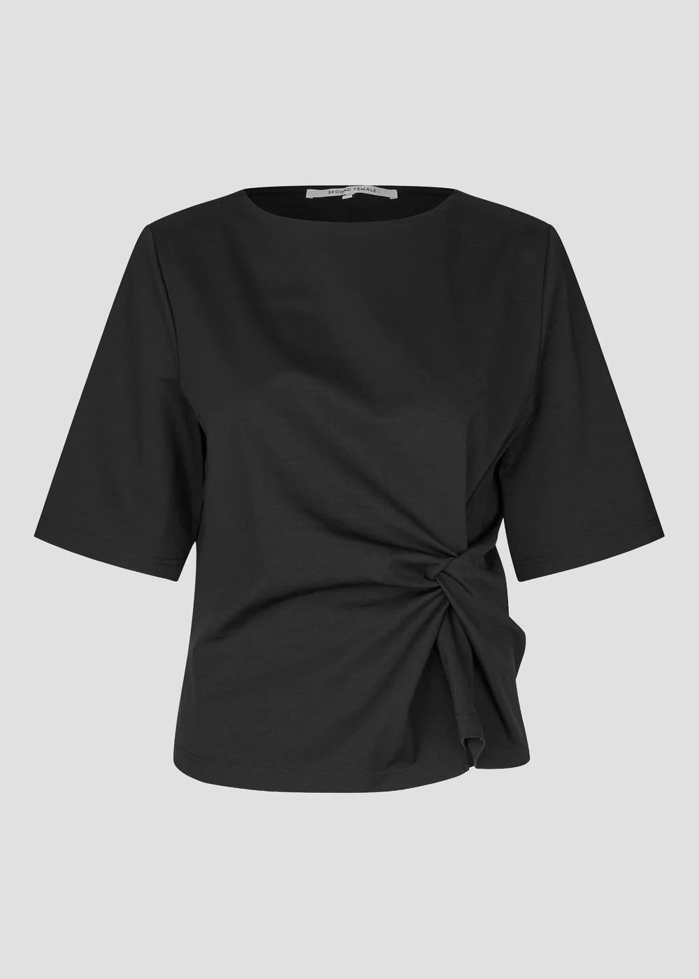 Second Female Arkai Drape Tee Black