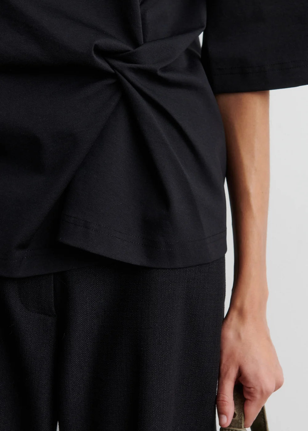 Second Female Arkai Drape Tee Black