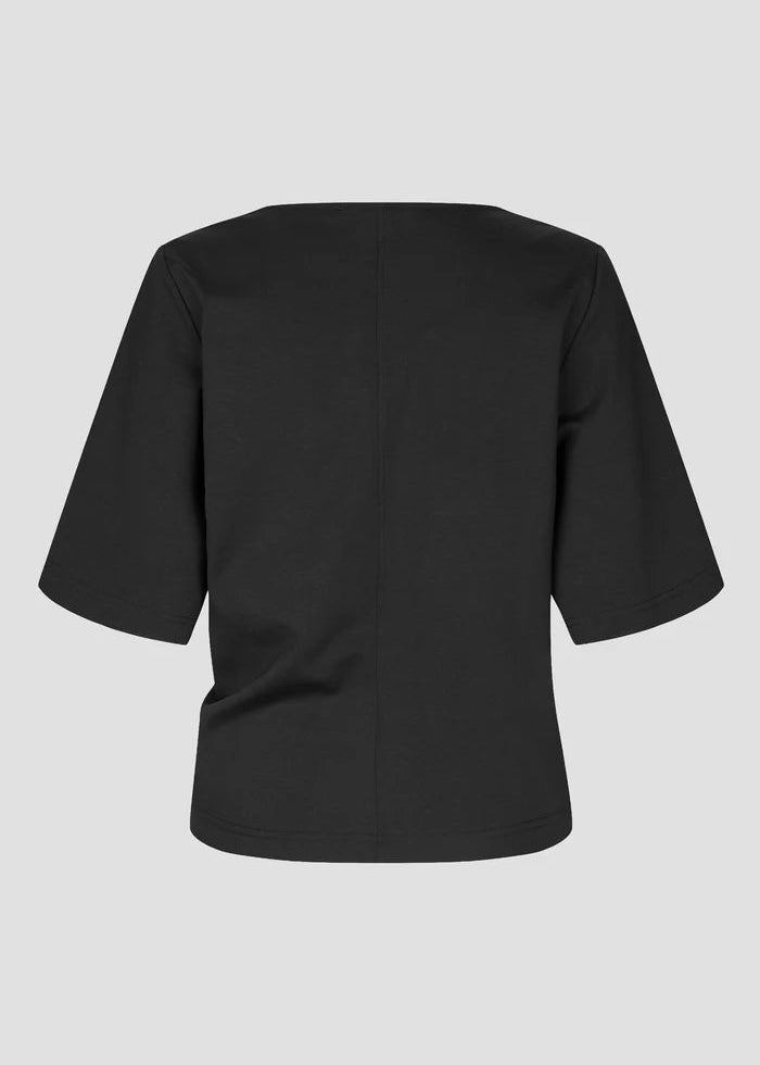 Second Female Arkai Drape Tee Black