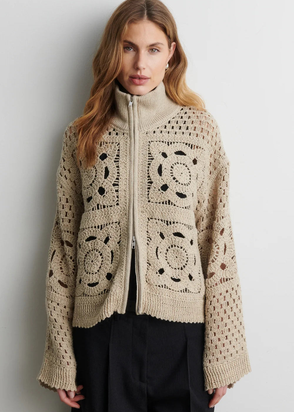 SF Crosette Knit Cardigan camel