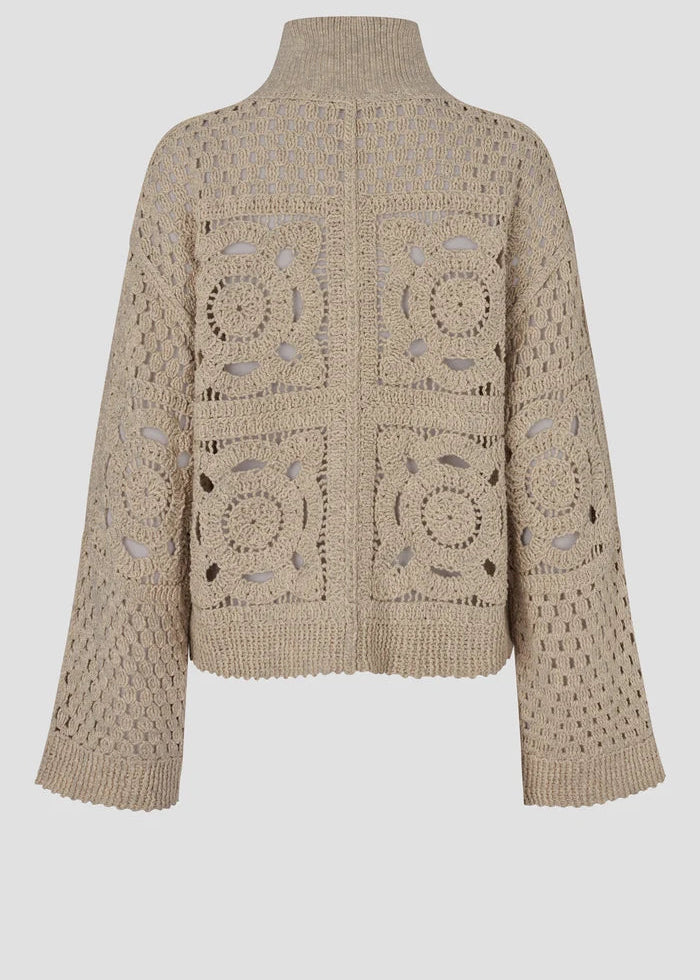 SF Crosette Knit Cardigan camel