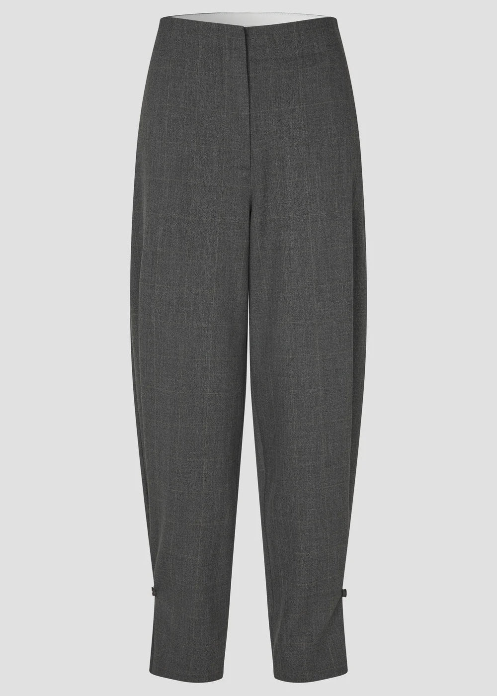 Second Female Anjou Trousers Dark Grey Melange