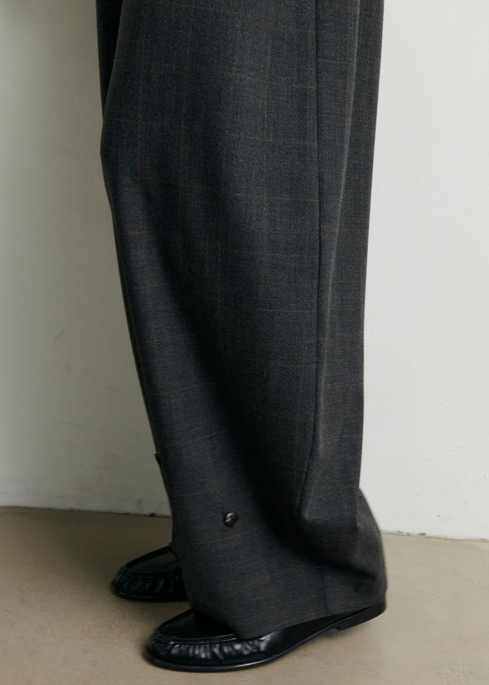Second Female Anjou Trousers Dark Grey Melange