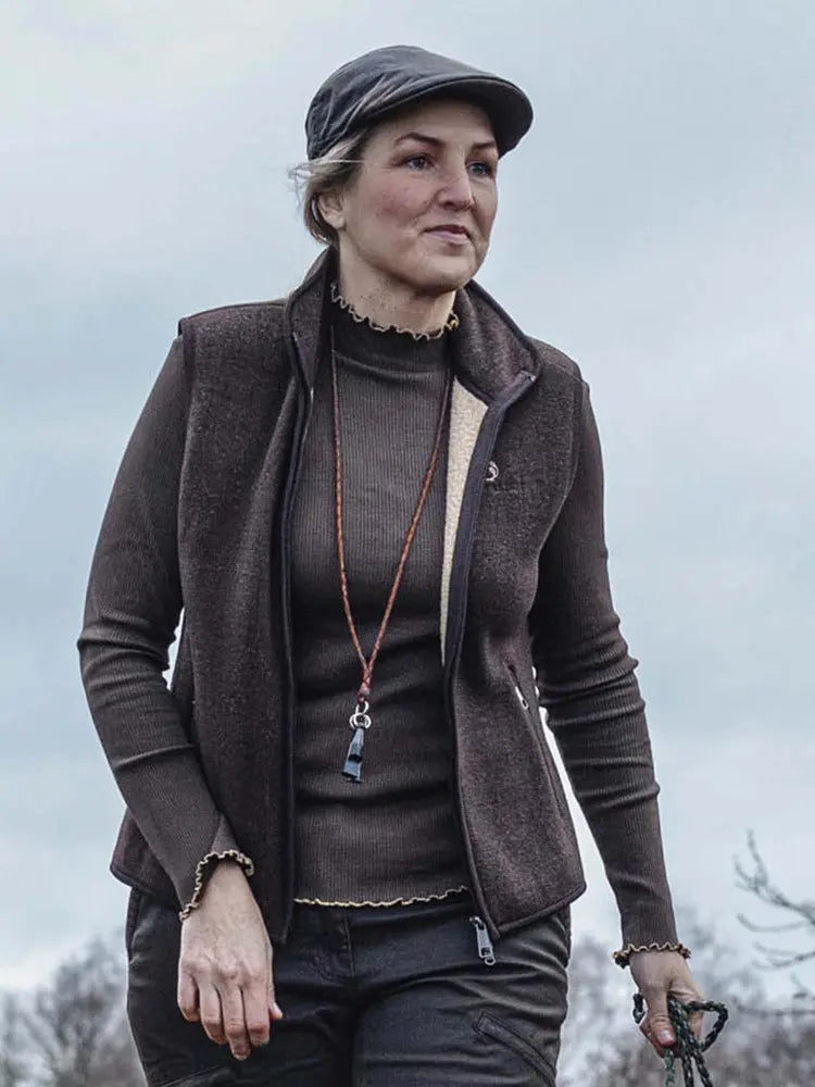 Chevalier Kelly Longsleeve Top Woman Leather Brown