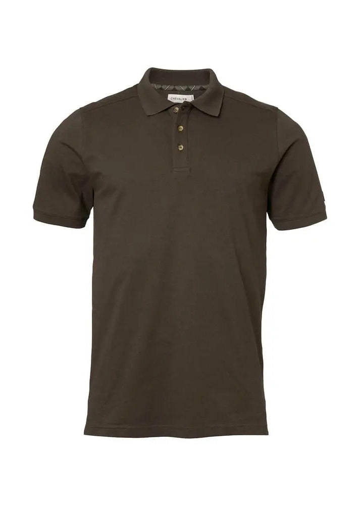 Chevalier Trevor Polo Shirt Men Leather Brown