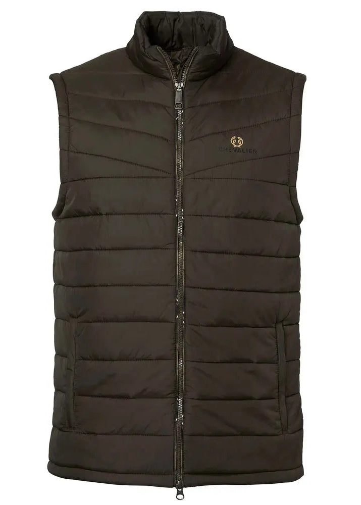 Chevalier Quintin Padded Vest Men Leather Brown