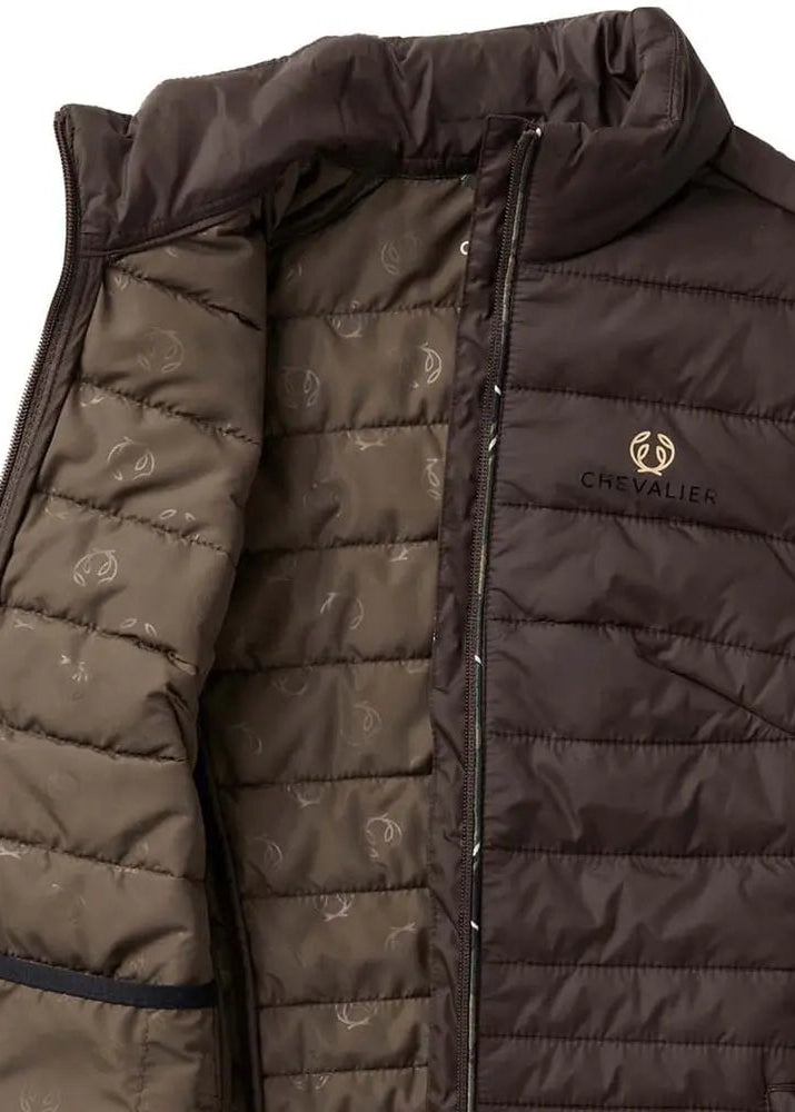 Chevalier Quintin Padded Vest Men Leather Brown